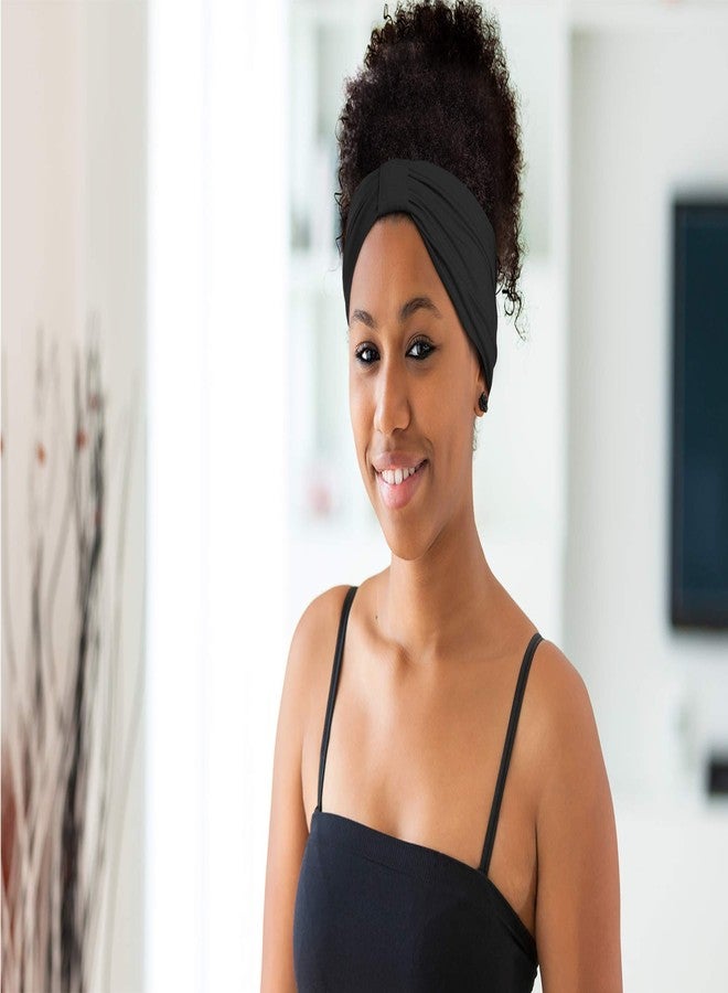 Winitas Satin Lining Headbands for Women Black Thick Hair - Image 2