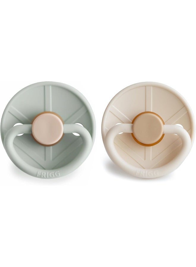 FRIGG Little Viking Latex Baby Pacifier 6-18M 2-Pack Sage/Cream - Size 2 - Image 2