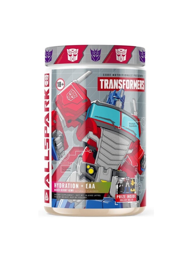 AMINOS & HYDRATION TRANSFORMERS ALLSPARK (EAA + Hydration) Essential Amino Acids, Electrolytes, Recovery & Performance Support - Mixed Berry Kiwi (Optimus Prime)