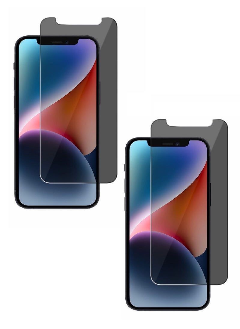 we3 2 Pieces Tempered Glass Screen Protector Anti-Spy Privacy Designed For iPhone 14 Plus Full Glue Edge to Edge Full Screen Coverage And Bubble Free - Image 1