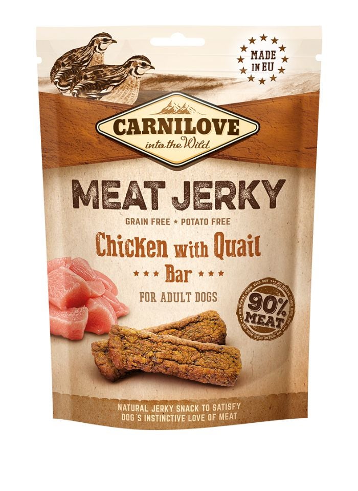 Carnilove Jerky Snack Chicken with Quail Bar 100g