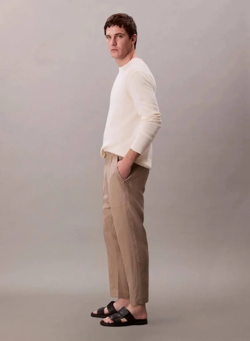 Calvin Klein Greige Relaxed Pull On Trousers for Men | Best Price UAE