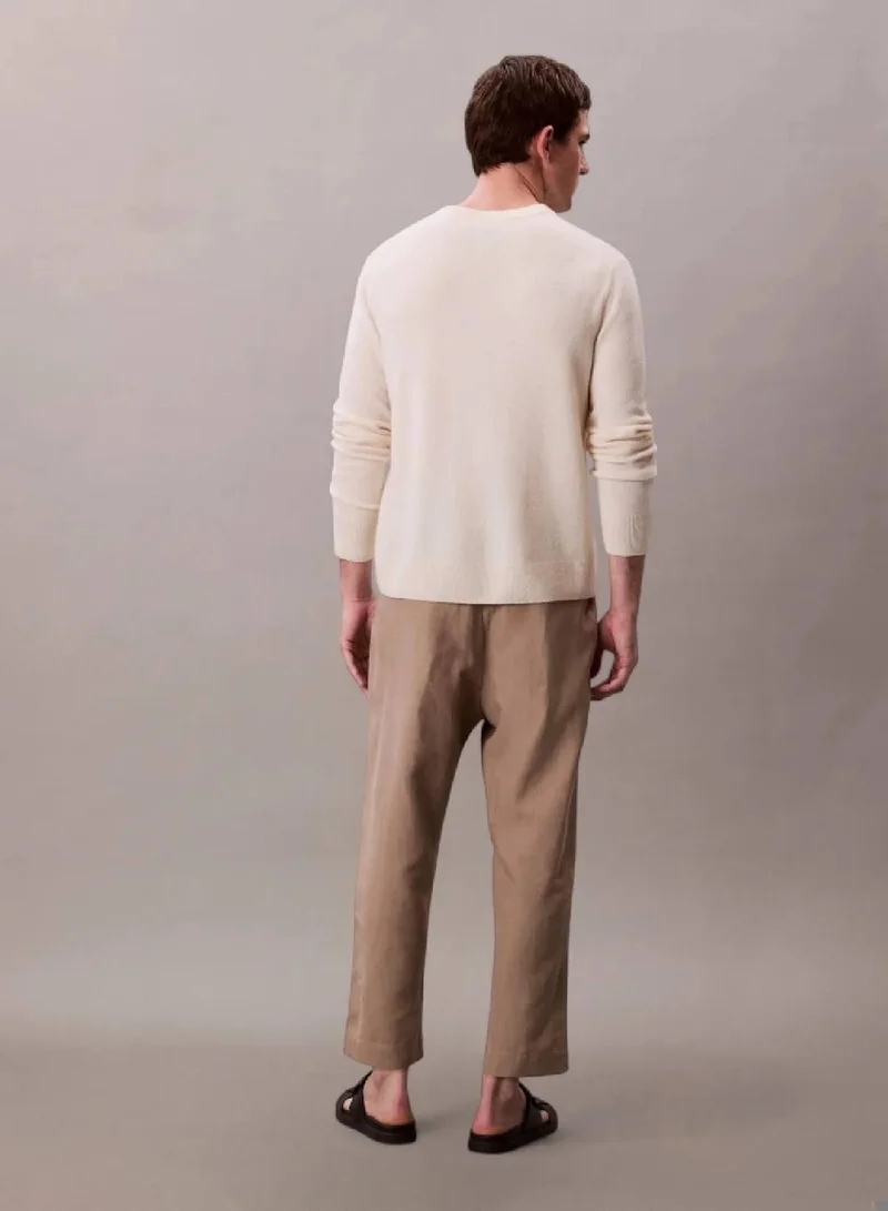 Calvin Klein Greige Relaxed Pull On Trousers for Men | Best Price UAE