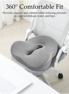 DUNISO Memory Foam Seat Cushion for Long Sitting,Chair Cushion for Sciatica and Lower Back Pain Relief, Comfortable Coccyx Cushion for Home Office Chair Pad, Car Seat, Wheelchair  - Image 5