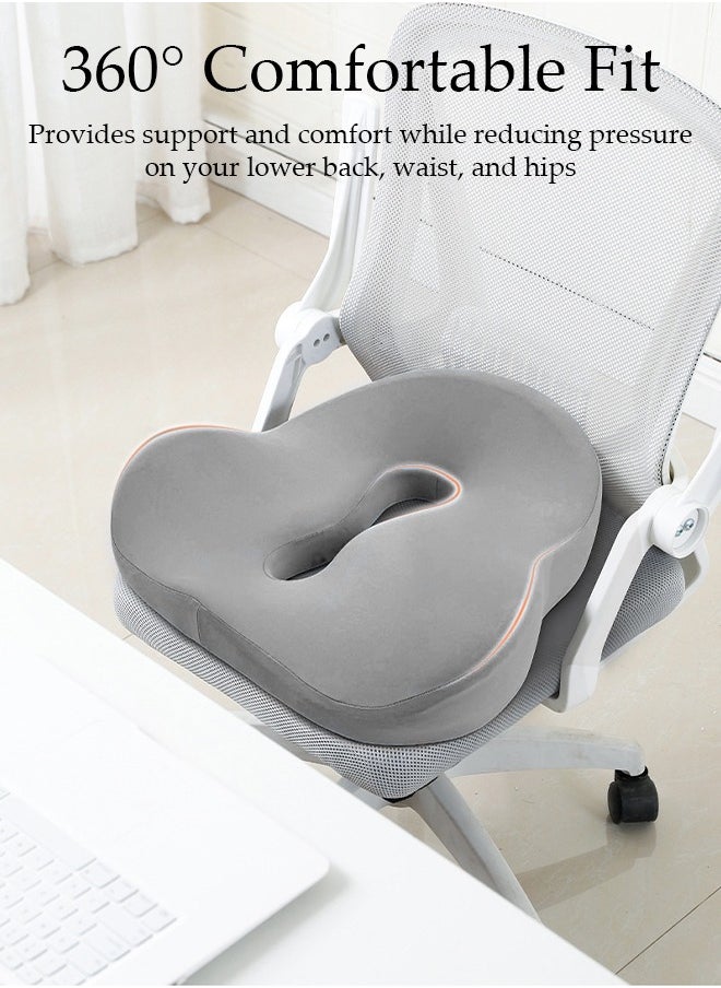 DUNISO - Memory Foam Seat Cushion for Long Sitting,Chair Cushion for Sciatica and Lower Back Pain Relief, Comfortable Coccyx Cushion for Home Office Chair Pad, Car Seat, Wheelchair - Image 1