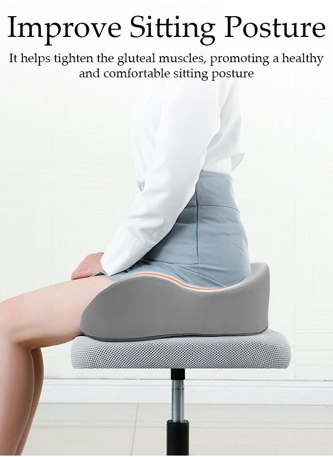 DUNISO - Memory Foam Seat Cushion for Long Sitting,Chair Cushion for Sciatica and Lower Back Pain Relief, Comfortable Coccyx Cushion for Home Office Chair Pad, Car Seat, Wheelchair - Image 1