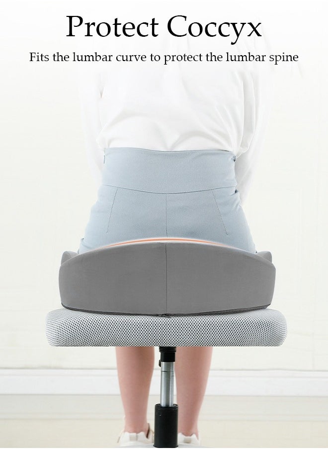 DUNISO - Memory Foam Seat Cushion for Long Sitting,Chair Cushion for Sciatica and Lower Back Pain Relief, Comfortable Coccyx Cushion for Home Office Chair Pad, Car Seat, Wheelchair - Image 1