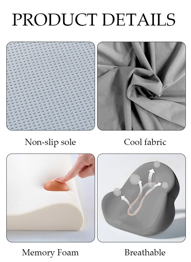 DUNISO - Memory Foam Seat Cushion for Long Sitting,Chair Cushion for Sciatica and Lower Back Pain Relief, Comfortable Coccyx Cushion for Home Office Chair Pad, Car Seat, Wheelchair - Image 1