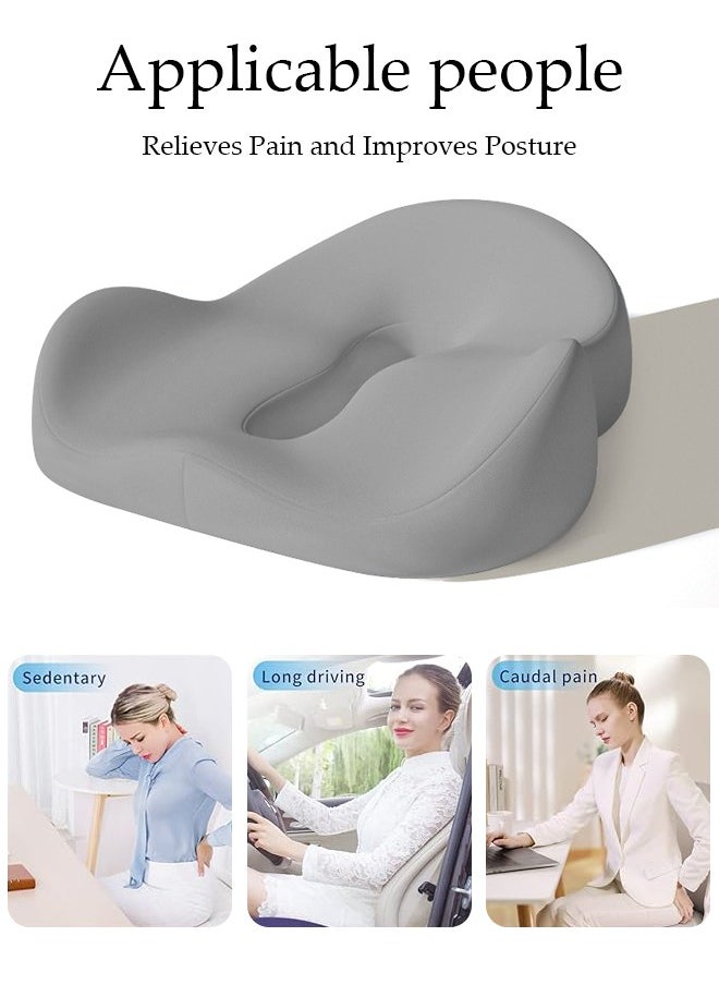 DUNISO - Memory Foam Seat Cushion for Long Sitting,Chair Cushion for Sciatica and Lower Back Pain Relief, Comfortable Coccyx Cushion for Home Office Chair Pad, Car Seat, Wheelchair - Image 1