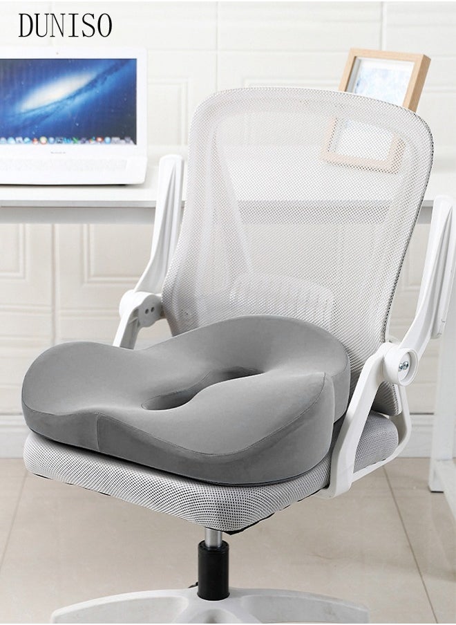 DUNISO - Memory Foam Seat Cushion for Long Sitting,Chair Cushion for Sciatica and Lower Back Pain Relief, Comfortable Coccyx Cushion for Home Office Chair Pad, Car Seat, Wheelchair - Image 1