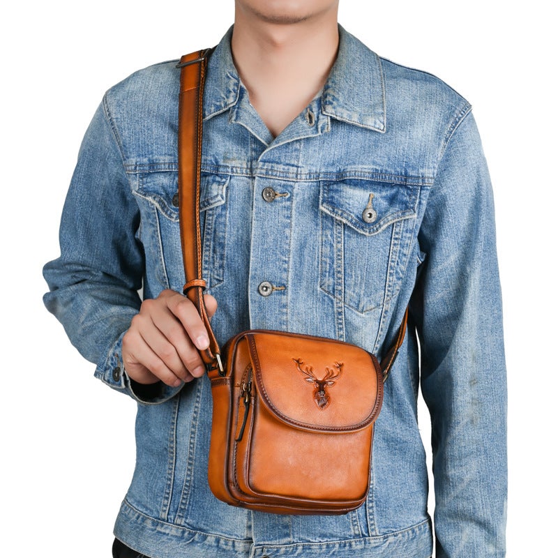 Cowhide Men'S Crossbody Bag Shoulder Bag Men'S High-End Genuine Leather Bag Men'S Top Layer Cowhide Men'S Bag Practical - Image 2