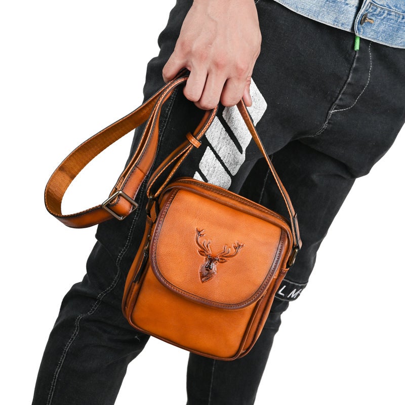 Cowhide Men'S Crossbody Bag Shoulder Bag Men'S High-End Genuine Leather Bag Men'S Top Layer Cowhide Men'S Bag Practical - Image 4