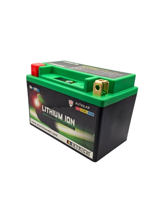 Skyrich HJTX9-FP 12V 36Wh 210A LiFePO4 Lithium Motorcycle Battery | Lightweight Maintenance-Free Rechargeable Starter Battery | Replaces YTX9-BS, YTR9-BS, GT9B-BS, FT9B-4 | For Motorcycle, ATV & Scooter - Image 3