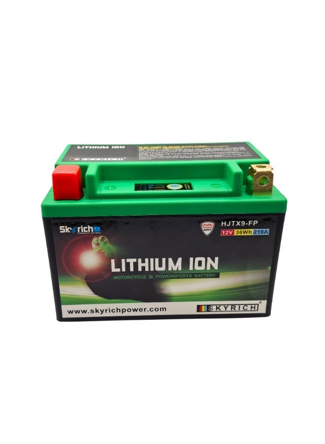 Skyrich HJTX9-FP 12V 36Wh 210A LiFePO4 Lithium Motorcycle Battery | Lightweight Maintenance-Free Rechargeable Starter Battery | Replaces YTX9-BS, YTR9-BS, GT9B-BS, FT9B-4 | For Motorcycle, ATV & Scooter - Image 5