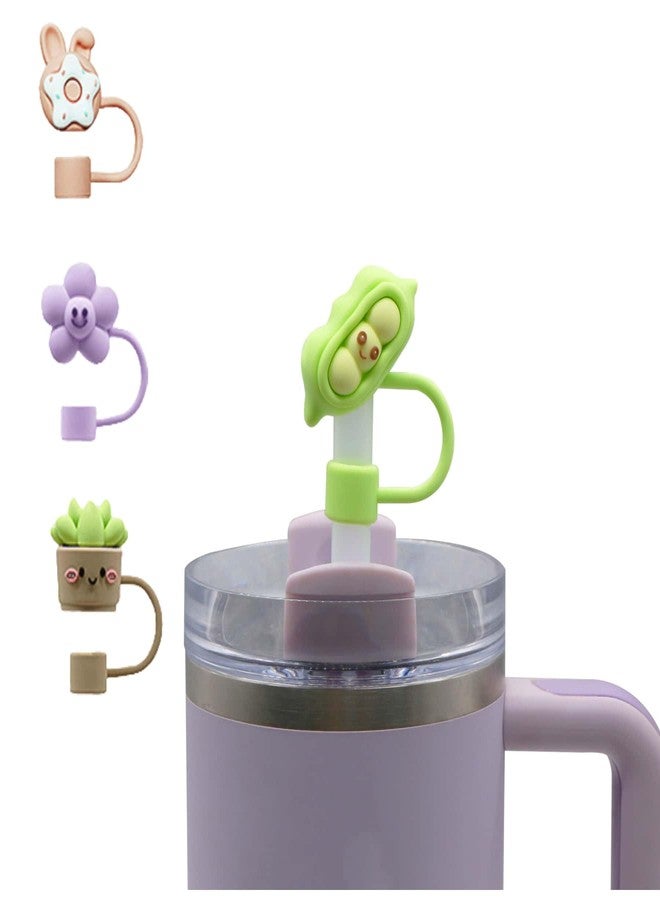 MTROYALDIA 10mm Straw Covers Cap Toppers for 30&40 Oz Tumbler Cups, Cute Straw Caps for TumblerCup, Silicone Cloud Drinking Straw Tips Lids Protectors for Stanley Cups Accessories (4) - Image 1