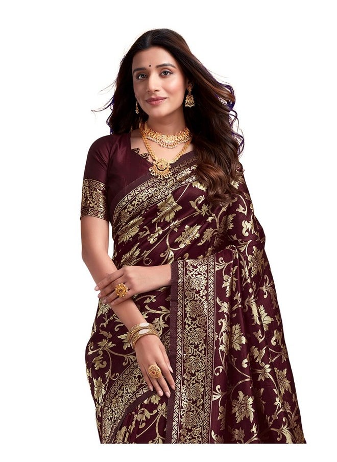 SIRIL Women's Silk Jacquard Saree With Unstitched Blouse Piece (3649S381_Dark Maroon) - pzsku/Z50A5E927C9C3DEED32D3Z/45/_/1740117781/c7f0c06b-d3ca-48b1-b0d1-2c7e47cd2cdf