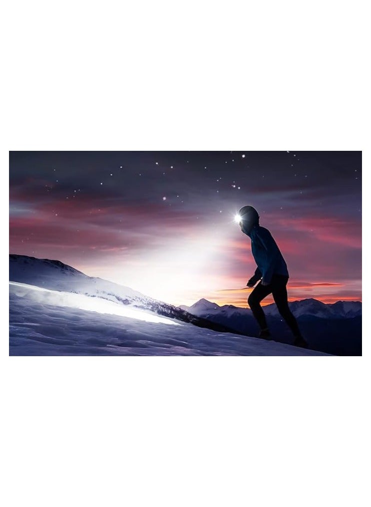 LED Headlamp Rechargeable 1PCS - 230° COB Super Bright Head Lights for Forehead, Hard hat Light Strap for Adults - USB Headband Flashlight for Ourdoor, Working, Hiking, Running, Camping, Fishing Gear - Image 4