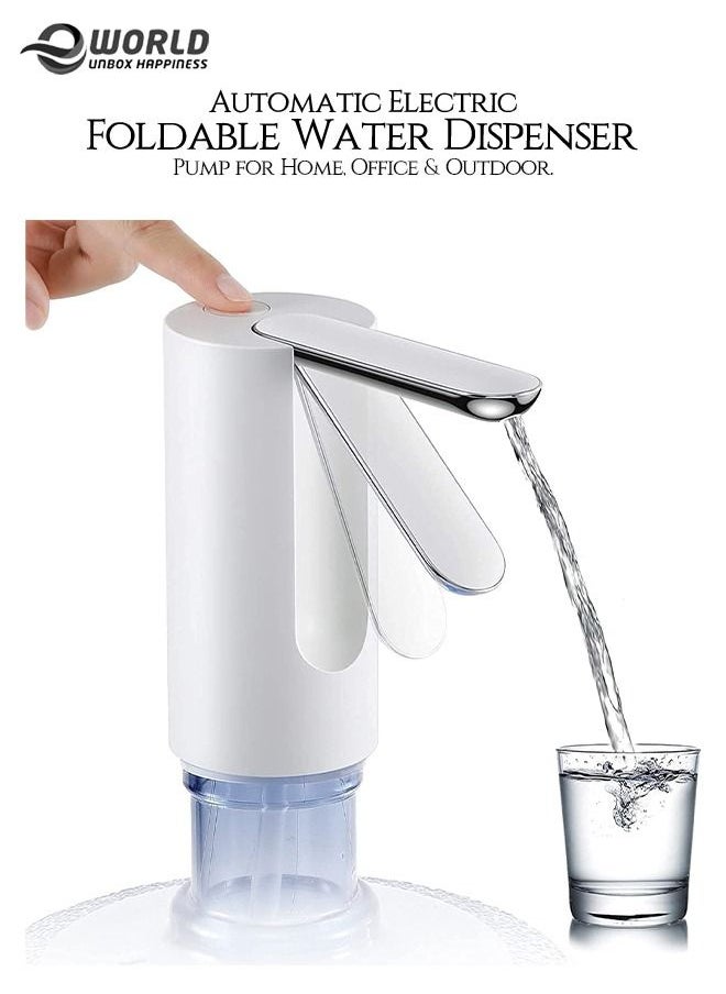 Eworld 5 Gallon Foldable Water Dispenser with Digital Display and Automatic Electric Pump, USB Rechargeable, Perfect for Home, Office and Outdoor Use  - Image 1
