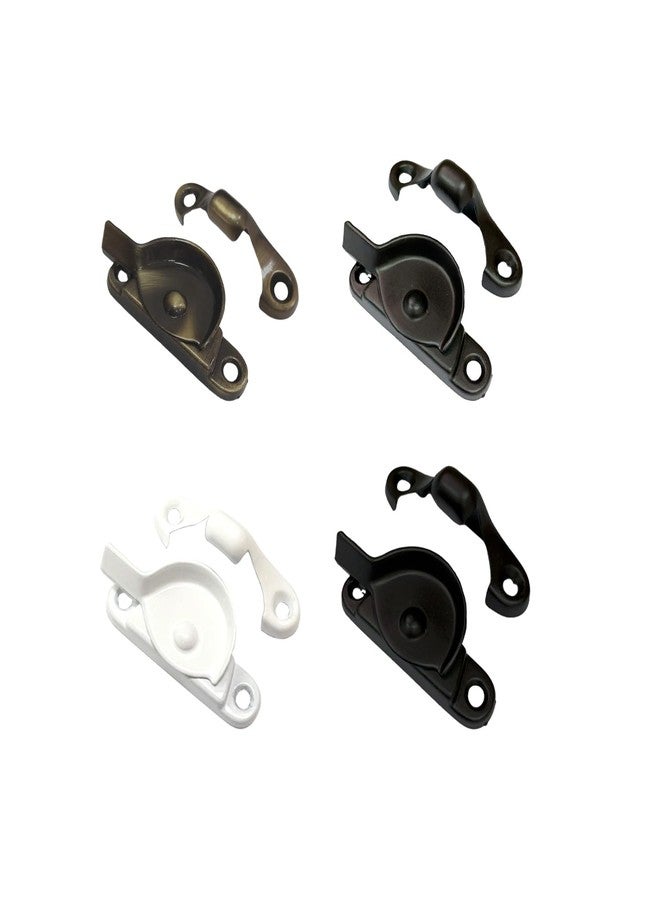 QCAA Zinc Die Cast Window Sash Lock, 2-7/16", White, 4 Pack, Made in Taiwan - Image 2