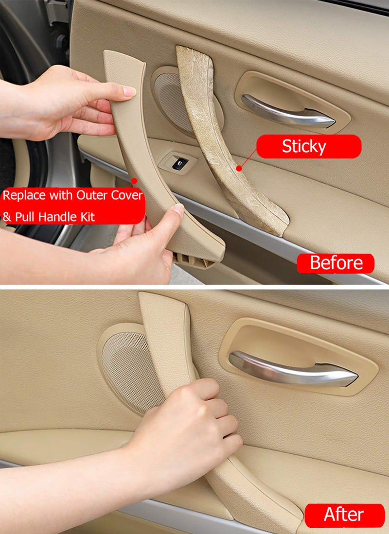 Jaronx Jaronx for BMW 3 Series E90/E91 Door Handle Replacement Kit, Passenger Side Outer Cover+Door Pull Handles for BMW 316 318 320 323 325 328 330 335 (2004-2011)(Right Side)  - Image 4