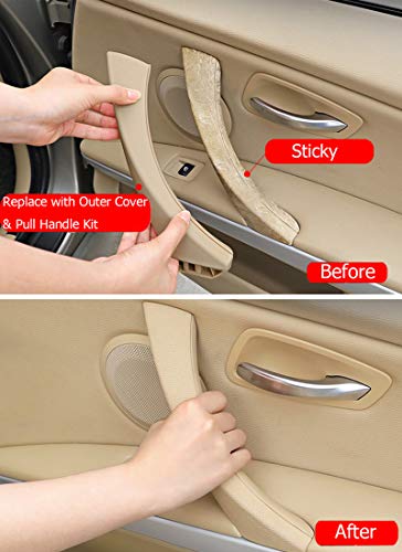 Jaronx for BMW 3 Series E90/E91 Door Handle Replacement Kit, Passenger Side Outer Cover+Door Pull Handles for BMW 316 318 320 323 325 328 330 335 (2004-2011)(Right Side) - Image 4