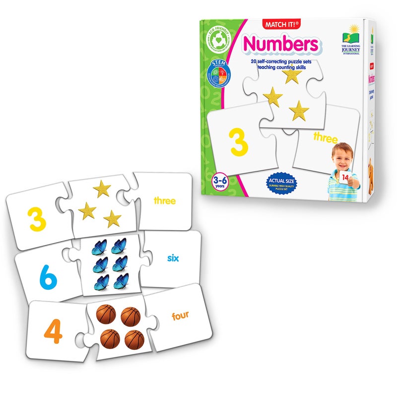 The Learning Journey: Match It! - Numbers - Self-Correcting Number & Counting Puzzles, Multicolor (116432) - Image 1