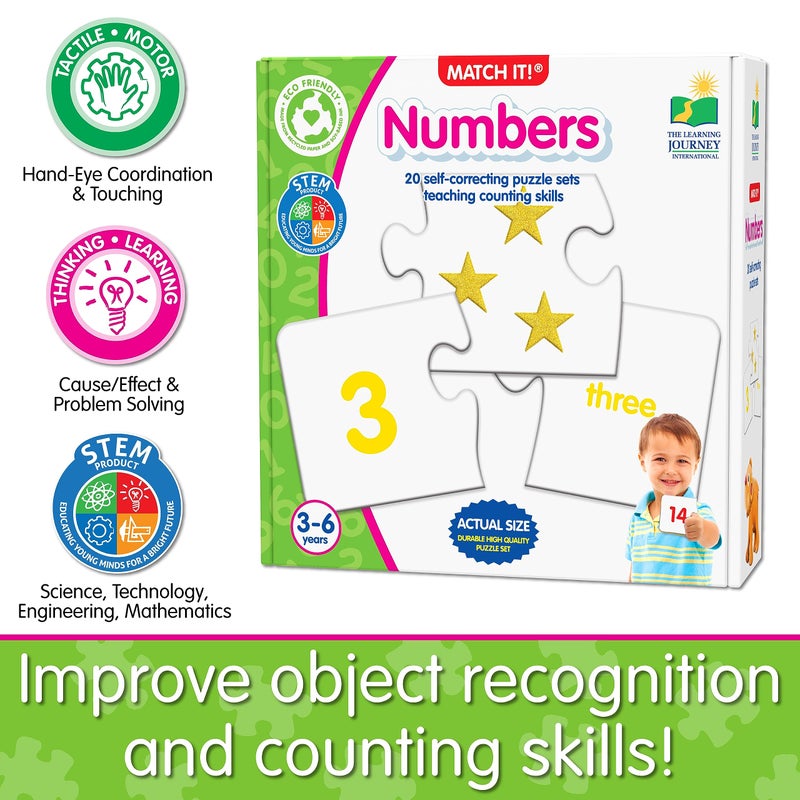 The Learning Journey: Match It! - Numbers - Self-Correcting Number & Counting Puzzles, Multicolor (116432) - Image 5