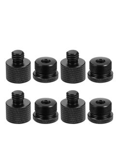 Y&D Microphone Stand Adapter, Screw 5/8 Female to 3/8 Male and Threaded Adapter for Tripod Camera (8 Pcs, Black)  - Image 1