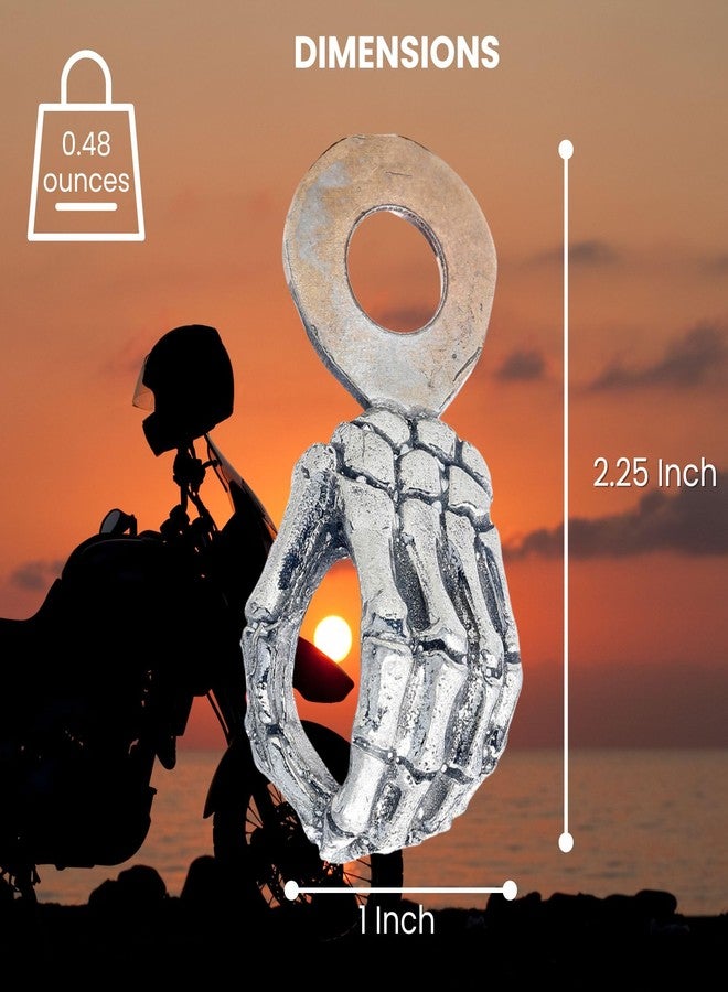 Guardian Bell Skeleton Good Luck Bell Hanger Mount | Motorcycle Bell | Lead-Free Pewter | Made in USA - Image 2