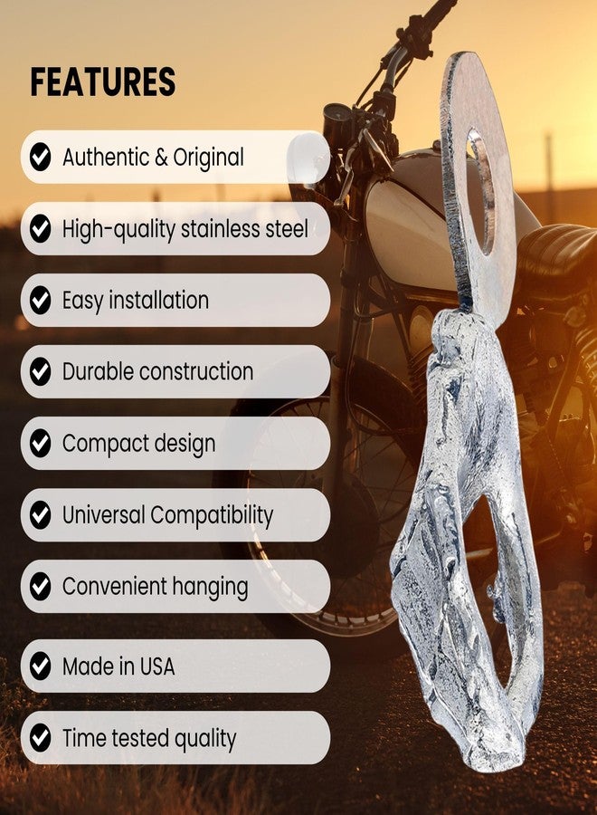 Guardian Bell Skeleton Good Luck Bell Hanger Mount | Motorcycle Bell | Lead-Free Pewter | Made in USA - Image 3