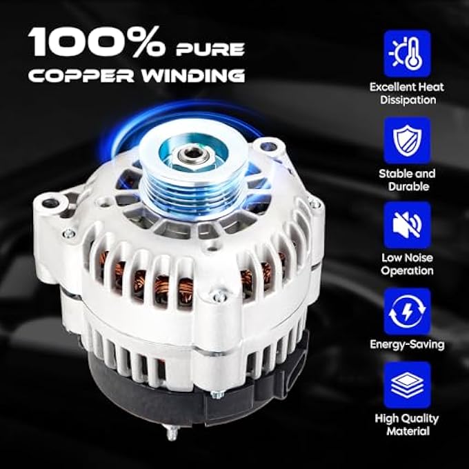 SEHNSUCHT Alternator Replacement New for Avalanche 1500 2500 02-04, for Silverado 1500 00-05, for Silverado 1500 2500 HD 01-05, for Savana 1500 2500 3500 01-02, for Sierra 1500 2500 3500 01-02 - Image 4