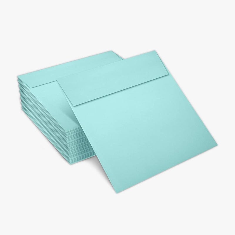 LUXPaper Square Invitation Envelopes | Peel & Press | 5 1/2" x 5 1/2" | Seafoam Blue | 80lb. Text | 50 Qty - Image 5