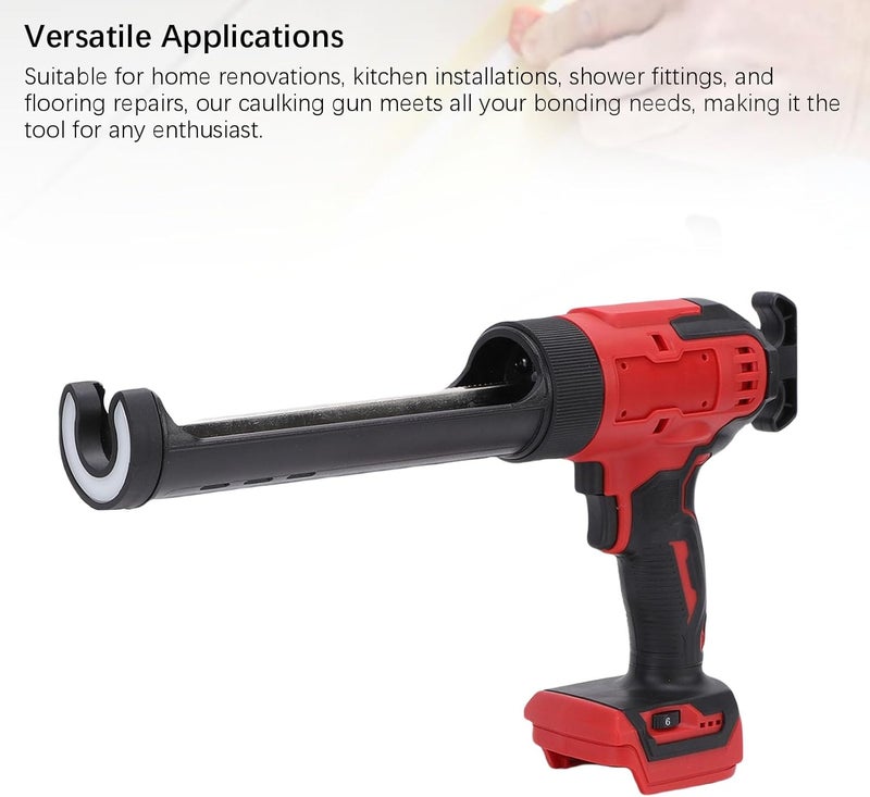 Caulking, Cordless Electric with 6 Adjustable Speeds, LED Light and Automatic Retract, Professional Caulking Tool for Filling, Sealing and Home Renovations - Image 2