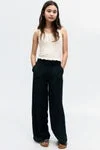 اتش اند ام Smocked crinkled trousers