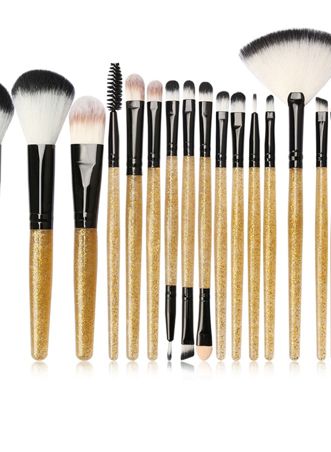 طقم فُرش مكياج احترافية من 18قطعة متعدد الألوان - Image 2