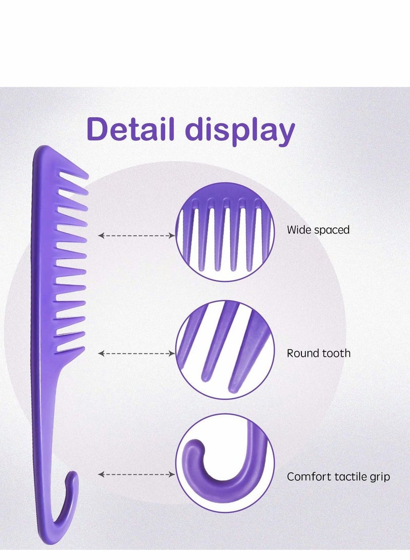 NIBEMINENT Wide Tooth Comb Detangling Hair Brush, Premium Care Handgrip, Apply to For Curly, Wet, Dry, Thick Etc - Image 4