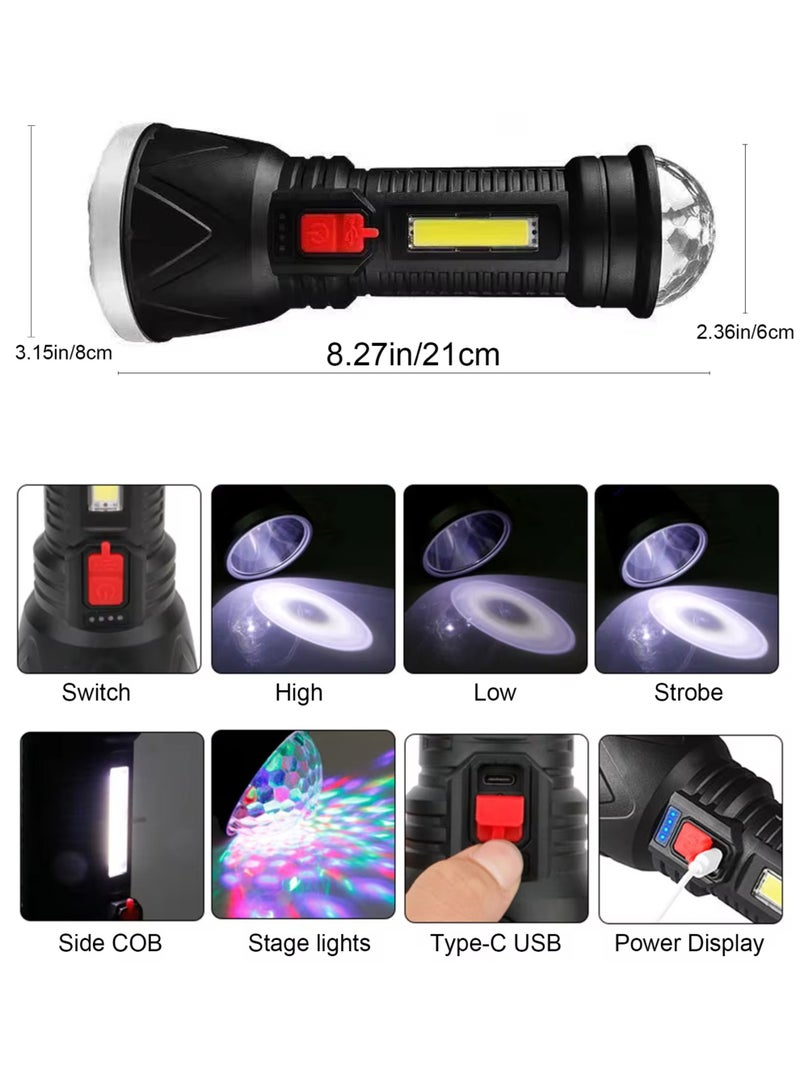 Happy Light Handheld Emergency Flashlight with Disco Light Base – Power Meets Fun! - Image 5