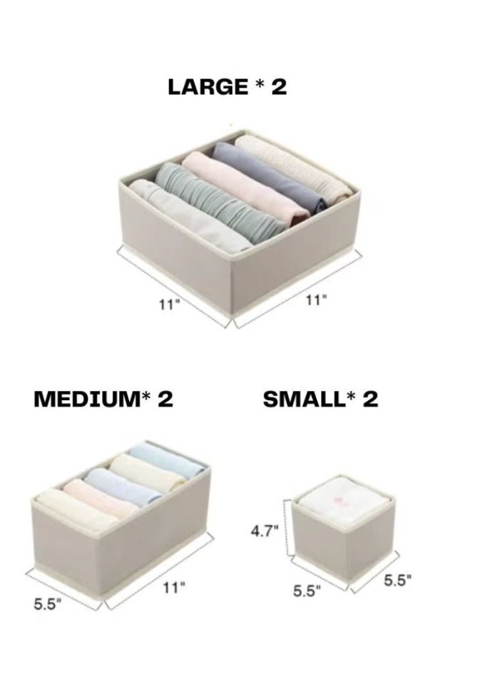 Drawer Storage Organizer for clothes 6 Pieces Drawer Organizer Tray Dividers Using For Socks Underwear Organizer Pajamas Baby Cloths - Image 3