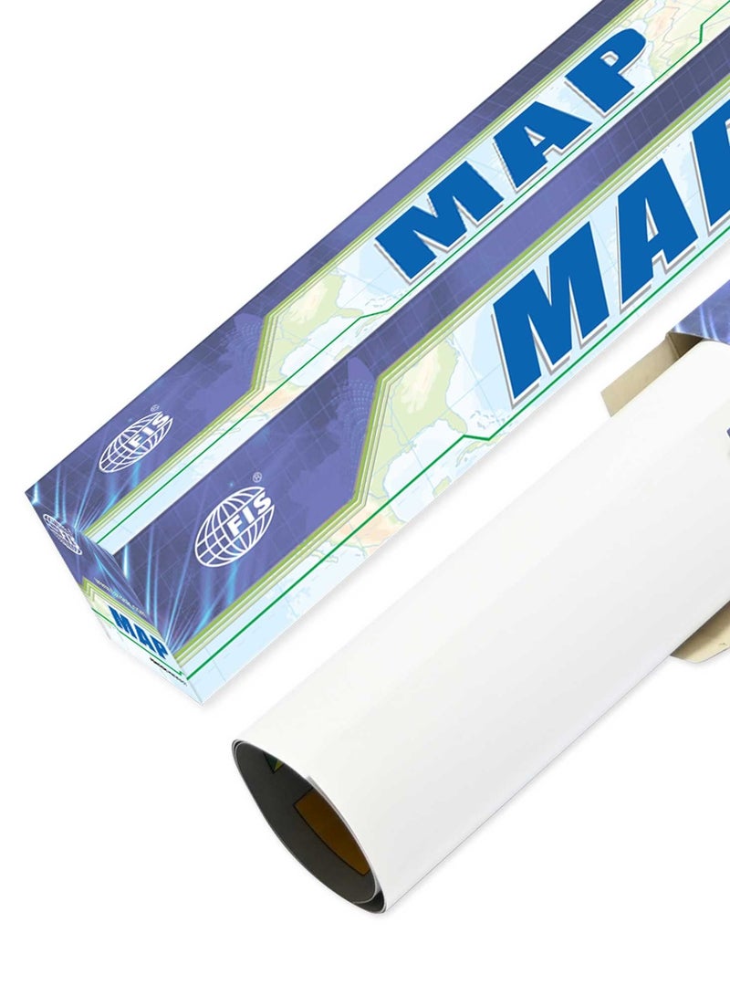 FIS "WORLD" Wall Map with Glossy Lamination, French Language, Size 50x70cm, Printed in Multicolour - FSMA50X70WFN - Image 5