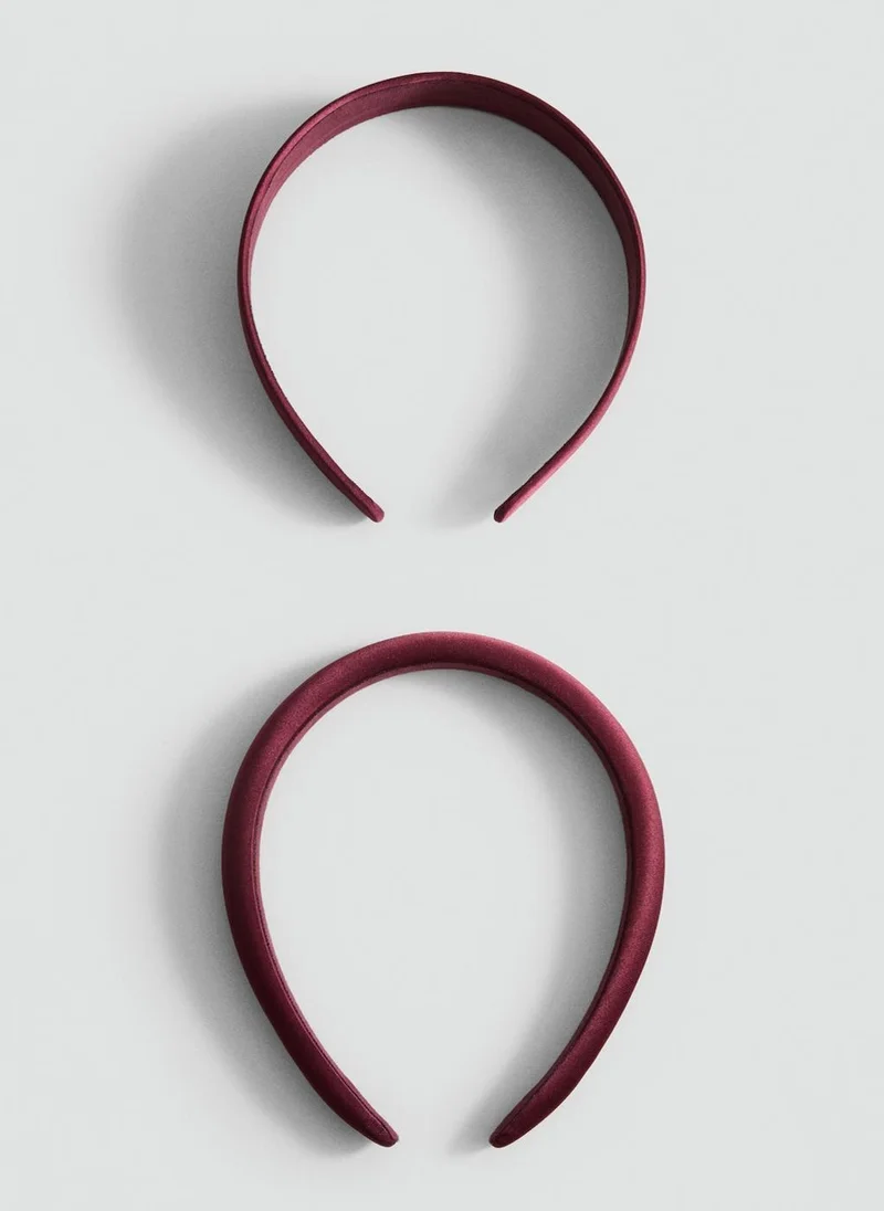 MANGO Set of 2 satin headbands