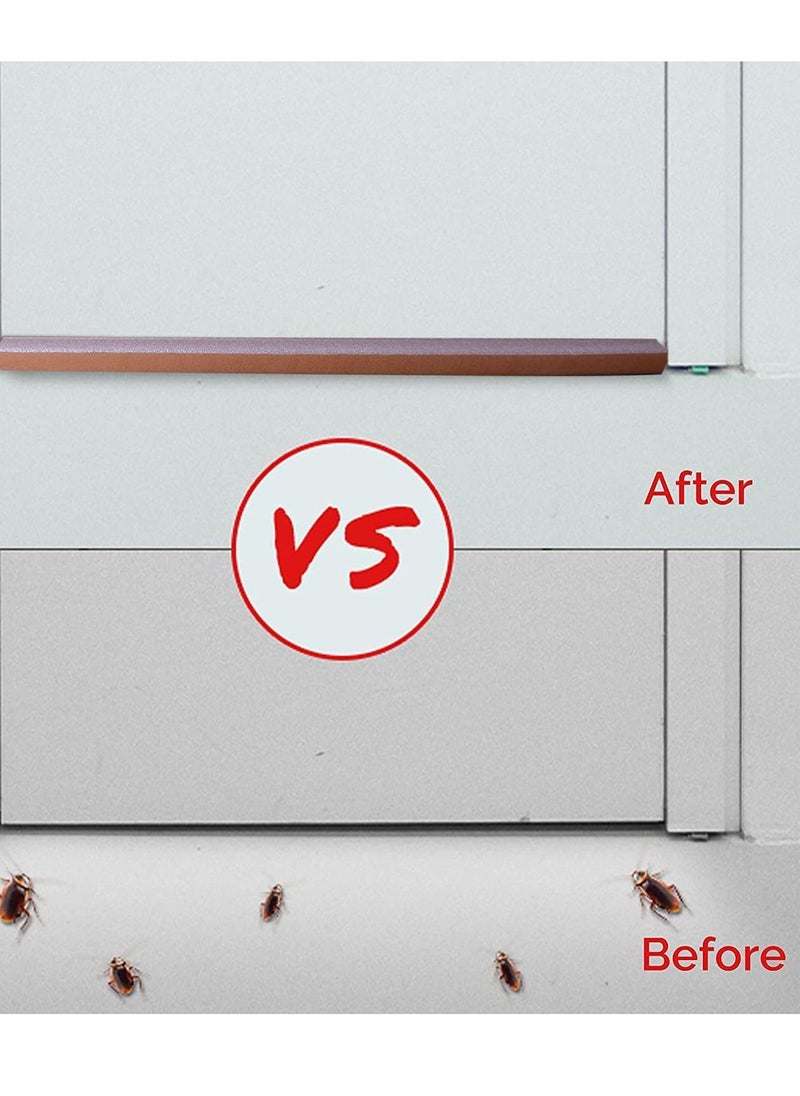 Generic - 2 Pack Double Door Draft Stopper Weather Stripping Noise Blocker Window Breeze Blocker Foamed Cotton Door Bottom Noise Reduction Sealing Strip 93 Cm - Image 1