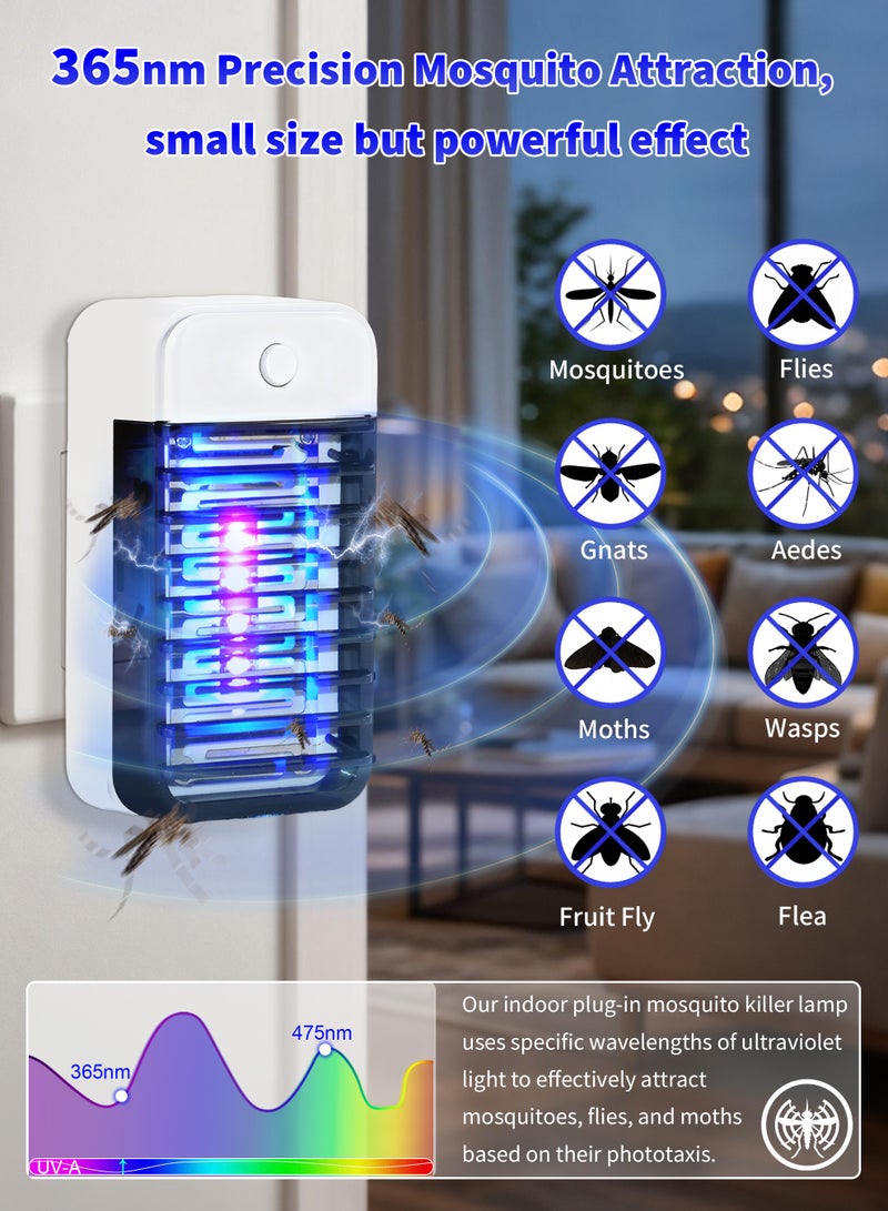 Necomi 1-Piece Indoor Plug-In Electronic Mosquito Killer Set Electronic Mosquito Trap with LED Light Ideal for Patios, Bedrooms, Kitchens, Offices, and Nurseries - Image 2