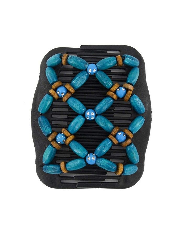 Yeshan Magic Hair Side Combs For Women Wood Beaded Stretch Double Hair Side Combs Clips Bun Maker Hair Accessoriespack Of 6 - Image 4