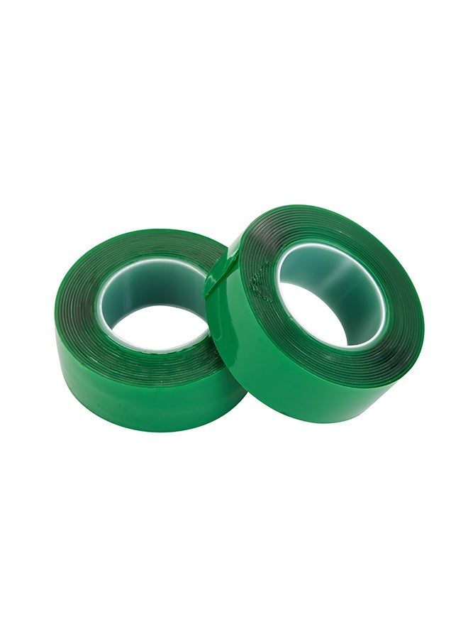 LAWAZIM Snail Double-Sided Adhesive Tape - 2 Piece, 2.4cm×3yd (0.94in×9ft), Green Liner Clear Mounting Tape for Home Office Crafts Frames DIY Projects Multi-Surface Use - Image 2