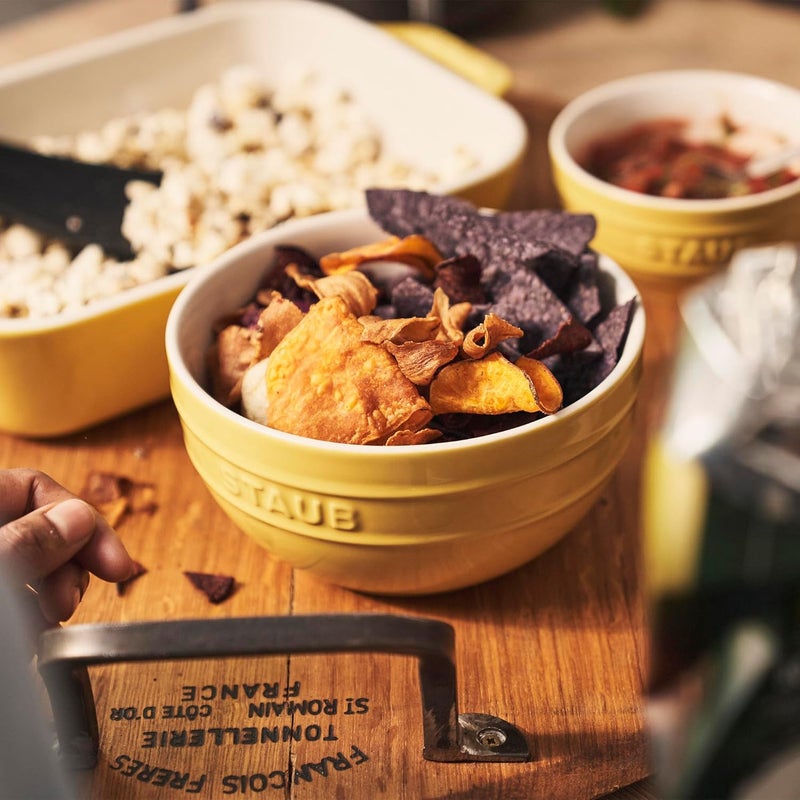 STAUB Stoneware Ramekins Ceramic 2pc Large Universal Bowl SetCitron - Image 3