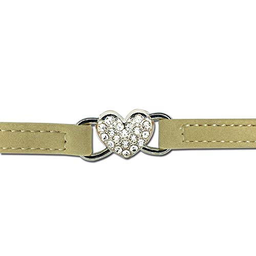 CHUKCHI Heart Bling Cat Collar with Safety Belt and Bell 8-11 Inches - Image 4