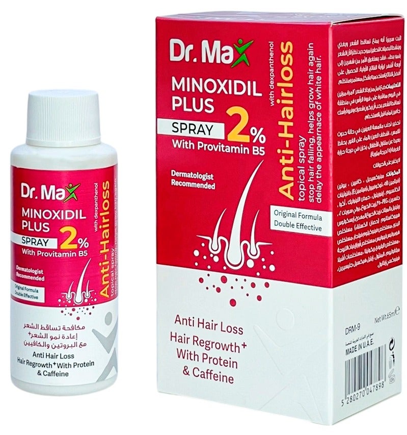 Dr. Max Minoxidil Plus 2% with Provitamin B5 Anti Hair Loss 65ML - Image 1