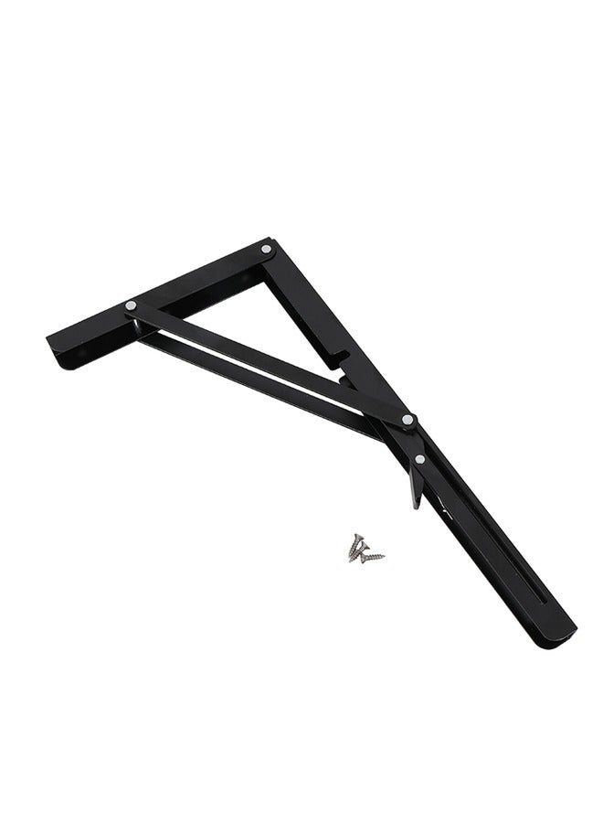 LAWAZIM Bracket - 35x17.5cm Black - Heavy Duty Space-Saving One-Touch Adjustable Foldable Wall Shelf Bracket for Wall-Mounted Storage, DIY, Utility Room, Kitchen, Garage, and RV Shelving Solutions  - Image 4
