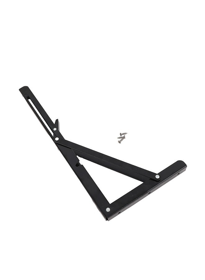 LAWAZIM Bracket - 35x17.5cm Black - Heavy Duty Space-Saving One-Touch Adjustable Foldable Wall Shelf Bracket for Wall-Mounted Storage, DIY, Utility Room, Kitchen, Garage, and RV Shelving Solutions  - Image 5