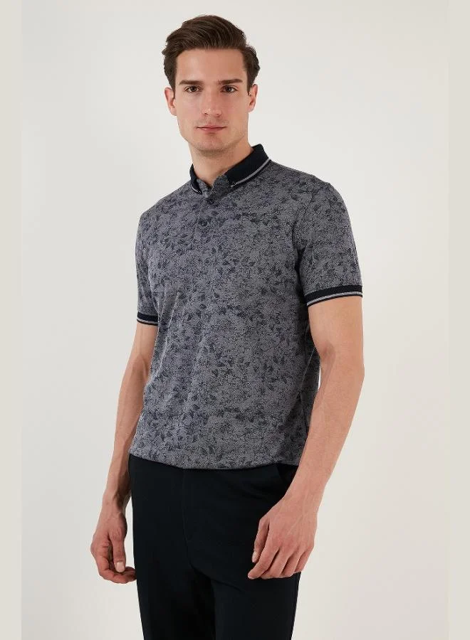 Buratti  Buratti Cotton Slim Fit Buttoned Polo Collar T Shirt Men's Polo Collar T-Shirt 646B3300 for Men | Best Price UAE